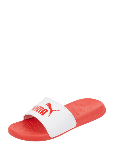 Puma Slides mit Logo Modell 'Popcat' Rot 1