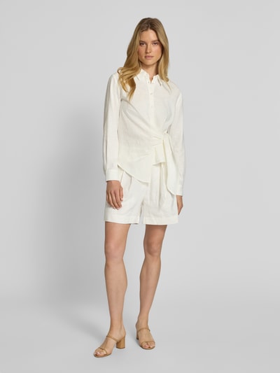 GUIDO MARIA KRETSCHMER WOMAN Flared Leinenshorts mit Bundfalten Modell 'SAMIRA' Weiss 1