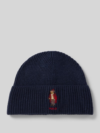 Polo Ralph Lauren Beanie met labelstitching Marineblauw - 1