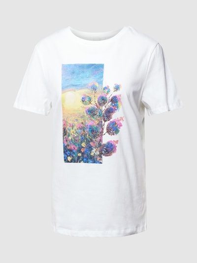 Rich & Royal T-Shirt mit Motiv-Print Weiss 1