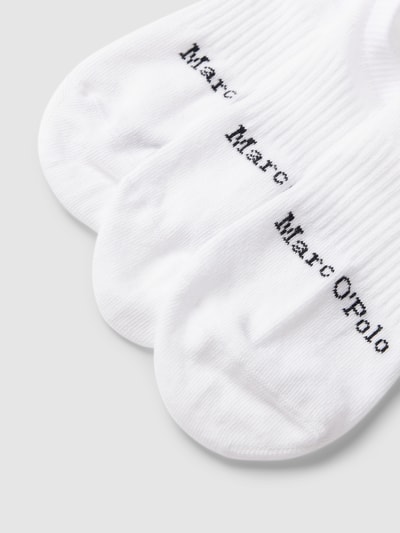 Marc O'Polo Sneakersocken mit Label-Detail im 3er-Pack Modell 'SASCHA' Weiss 2