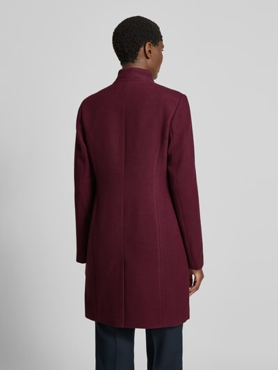 comma Płaszcz ze stójką Bordowy 5