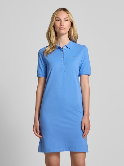 Gant Knielanges Polokleid mit Logo-Stitching Royal 4