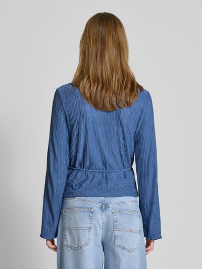 Colourful Rebel Regular Fit Wickelbluse mit V-Ausschnitt Modell 'Winona' Rauchblau 5