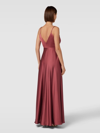 Jake*s Cocktail Abendkleid mit Herz-Ausschnitt Rostrot Melange 5