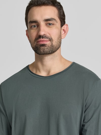 Armedangels Relaxed Fit Langarmshirt aus reiner Bio-Baumwolle Modell 'MAARKOS' Anthrazit 3