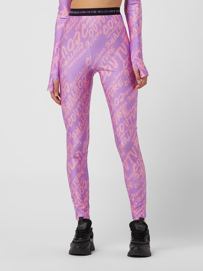 Versace Jeans Couture Leggings mit Allover-Muster Lila 4