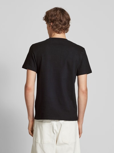 Blend T-Shirt mit geripptem Rundhalsausschnitt Black 5