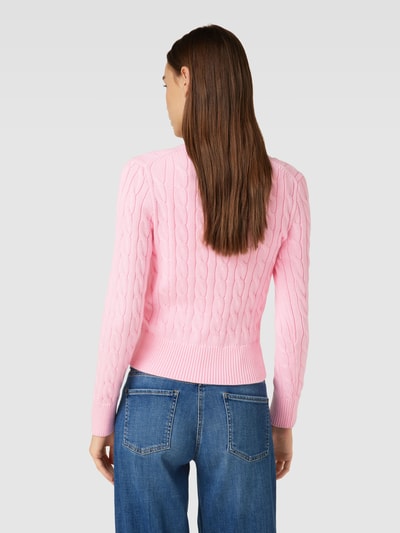 Polo Ralph Lauren Strickpullover mit Zopfmuster Rosa 5