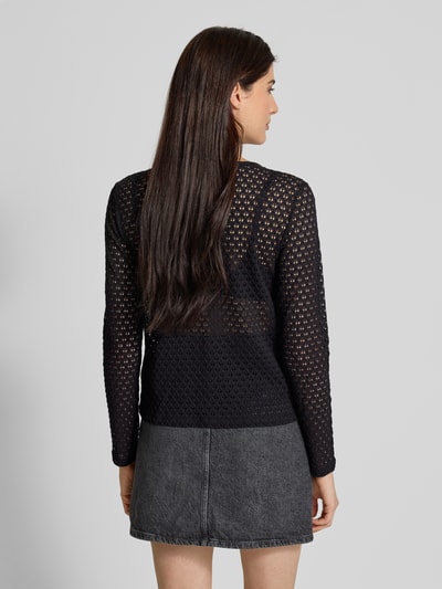 Vila Strickjacke mit V-Ausschnitt Modell 'MIRO' Black 5