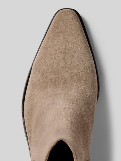 BOSS Sztyblety ze skóry bydlęcej welurowej Szarobrązowy 3