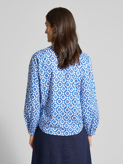 Emily Van den Bergh Regular Fit Bluse mit Ballonärmeln Blau 5