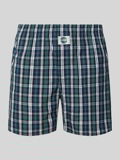 Deal Boxershort met labelpatch en elastische band Petrol - 1