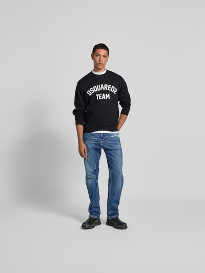 Dsquared2 Sweatshirt mit gerippten Abschlüssen Black 1