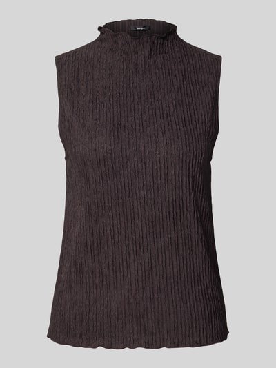 OPUS Top ze stójką i falistym wykończeniem model ‘Idala’ Czekoladowy 2