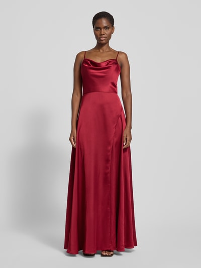 LUXUAR FASHION Abendkleid mit Gehschlitz Dunkelrot 4