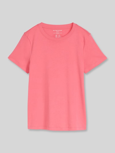 Tom Tailor Regular Fit T-Shirt aus reiner Baumwolle Pink 2