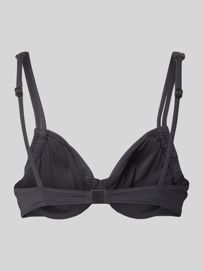 Produktfoto, Bikini-Oberteil mit Raffungen von LASCANA in Schwarz mit Elastischer-Material-Mix, Hakenverschluss und verstellbaren Spaghettiträgern