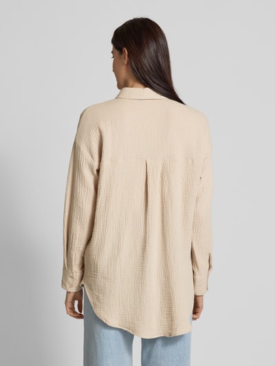Vero Moda Loose fit overhemdblouse van puur katoen, model 'NATALI NIA'
 Zand - 5