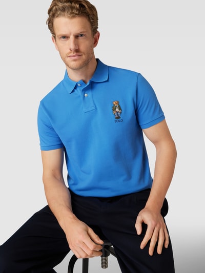 Polo Ralph Lauren Koszulka polo o kroju regular fit z wyhaftowanym motywem Błękitny 3