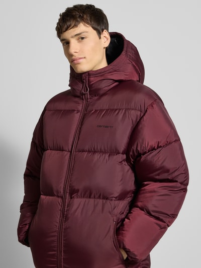 Carhartt Work In Progress Puffer Jacket met capuchon Donkerrood - 3