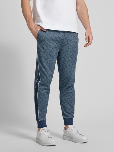 JOOP! Collection Sweatpants met contraststrepen, model 'Taylan' Marineblauw - 4