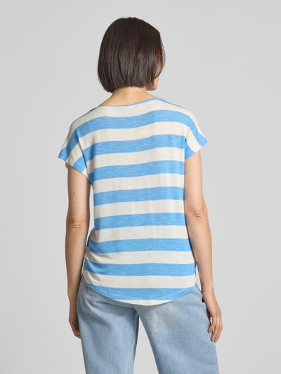 VERO MODA Loose Fit T-Shirt aus Viskose-Mix Modell 'WIDE STRIPE' Blau 5