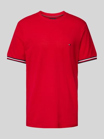 Tommy Hilfiger T-shirt z wyhaftowanym logo Czerwony 2