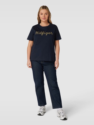 Tommy Hilfiger Curve PLUS SIZE T-shirt met labeldetails Marineblauw - 1