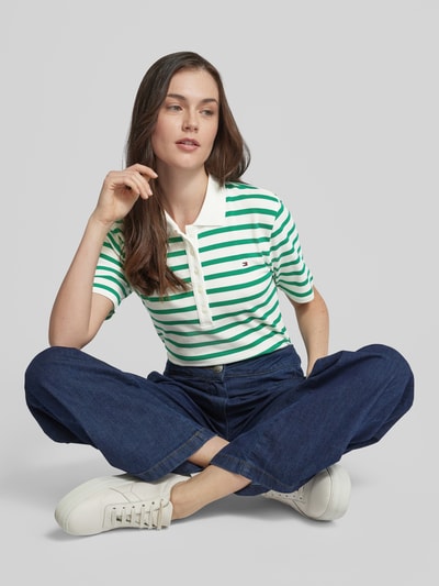 Tommy Hilfiger Poloshirt met streepmotief Groen - 3