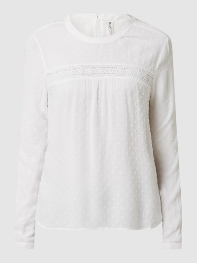 Only Blusenshirt aus Viskose Modell 'Pelia'  Offwhite 2