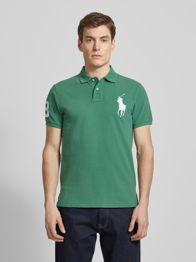 Polo Ralph Lauren Regular Fit Poloshirt mit Label-Stitching Gruen 4