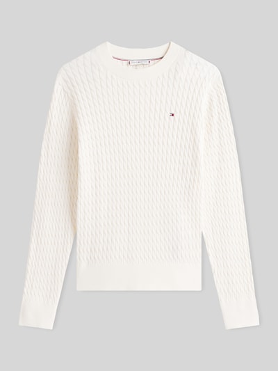 Tommy Hilfiger Regular Fit Pullover aus reiner Baumwolle                                                                                                                                                                                                                                                                          ' Offwhite 2