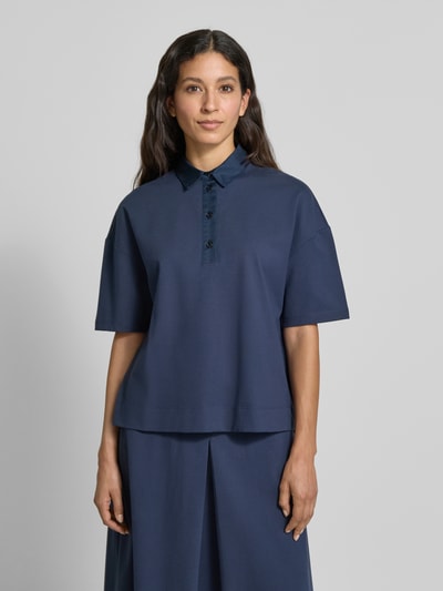 MM Regular fit blouseshirt van katoenmix, model 'NAVE' Marineblauw - 4