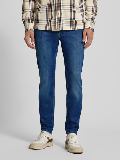 Brax Skinny fit jeans met lyocell, model 'Chris' Blauw - 4
