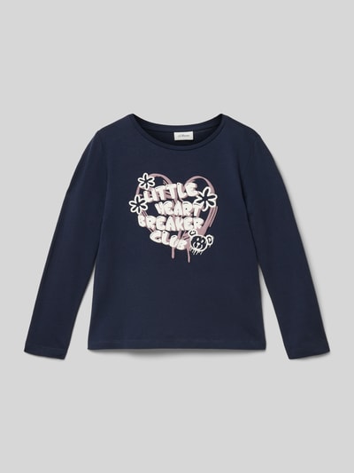 s.Oliver RED LABEL Bluzka z długim rękawem o luźnym kroju z czystej bawełny Granatowy 1