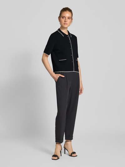 Jake*s Collection Kurtka z dzianiny z listwą guzikową Czarny 1