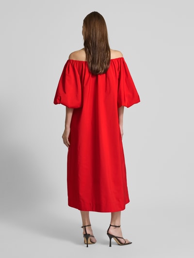 Essentiel Antwerp Midikleid mit Eingrifftaschen Modell 'Hamille' Rot 5