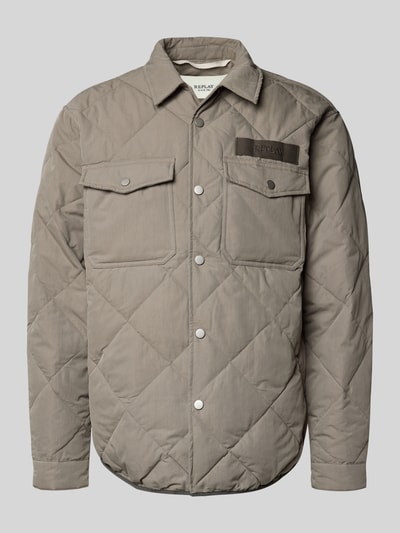 Replay Hemdjacke mit Kentkragen Silber 2