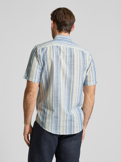 Lerros Slim fit vrijetijdsoverhemd met kentkraag Petrol - 5