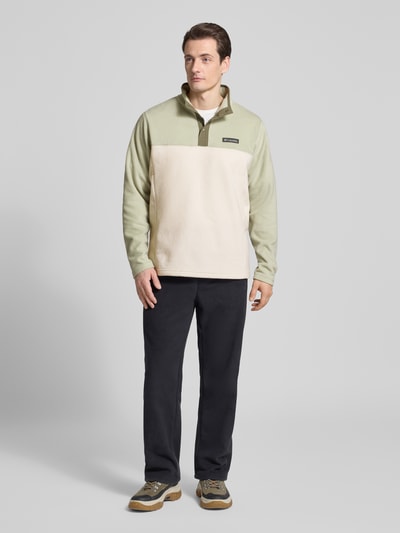 Columbia Fleecepullover met opstaande kraag en labeldetail Zand - 1