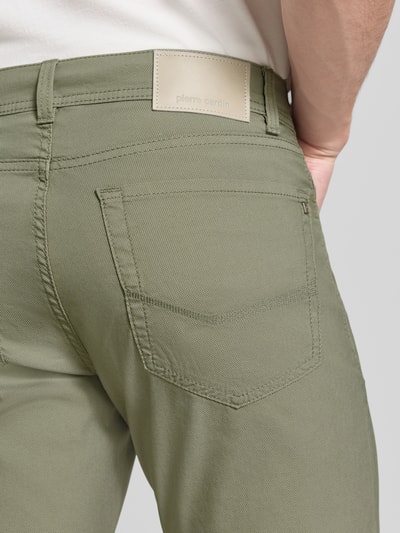 Pierre Cardin Regular Fit Hose mit Label-Detail Modell 'Lyon' Oliv 3