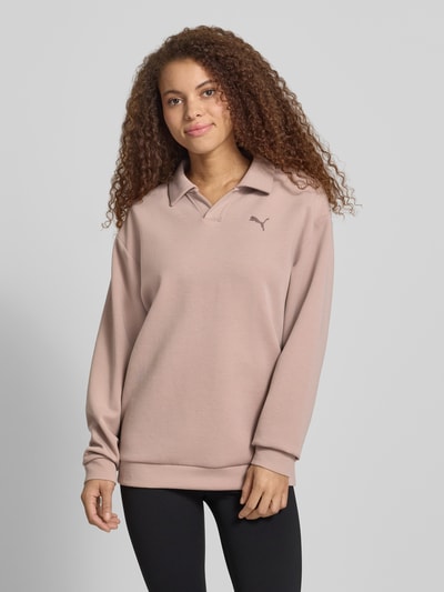 PUMA Relaxed Fit Poloshirt mit Lyocell-Anteil Beige Melange 4