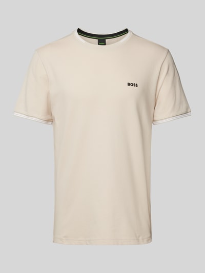 BOSS Green T-Shirt mit Label-Print Modell 'Taul' Beige 2