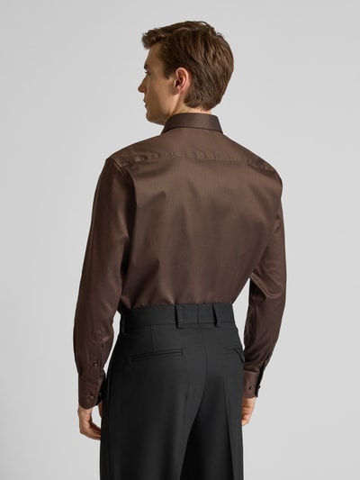 ETERNA Regular Fit Business-Hemd mit Kentkragen Dunkelbraun 5