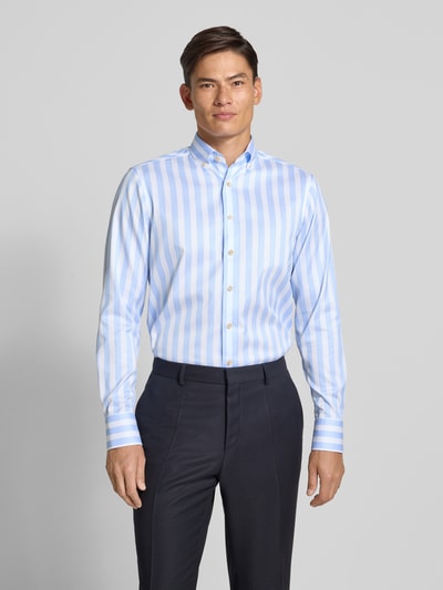 OLYMP SIGNATURE SLIM FIT Slim fit vrijetijdsoverhemd met button-downkraag, model 'Sergio' Bleu - 4