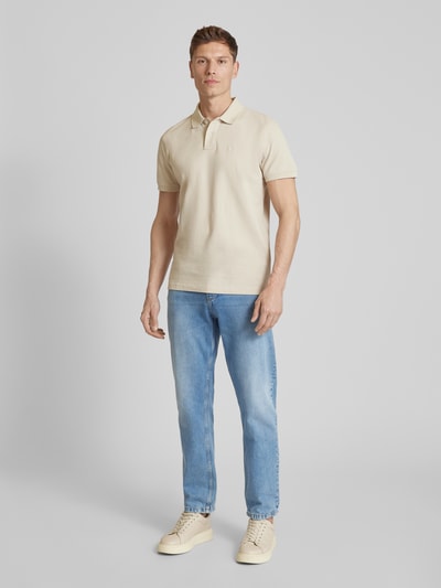 MCNEAL Poloshirt met labelstitching  Beige - 1