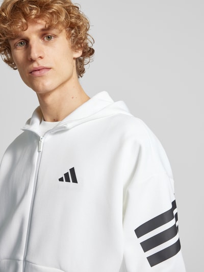 ADIDAS SPORTSWEAR Sweatjacke mit Logo-Print Weiss 3