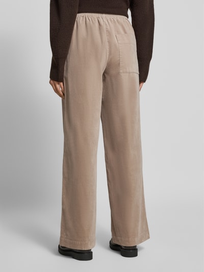 Marc O'Polo Spodnie z szeroką nogawką z mieszanki bawełny Kamienny 5