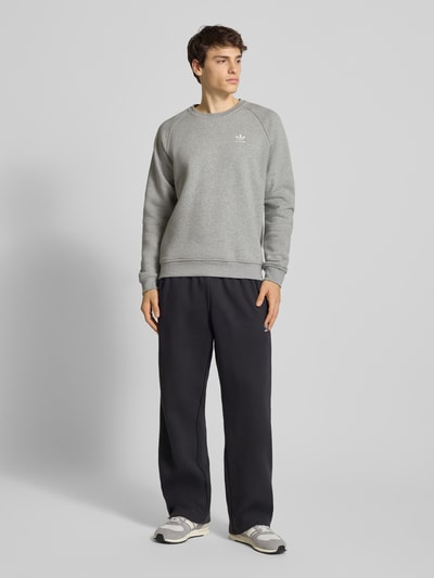 adidas Originals Sweatshirt met ribboorden Lichtgrijs gemêleerd - 1